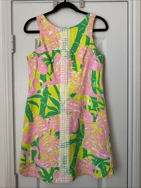 Lilly Pulitzer for Target Pink, Green & Yellow Floral Shift Dress